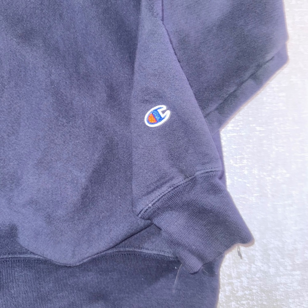 Champion Reverse Weave WVU West Virginia University Navy Blue Sweatshirt Large - Picture 4 of 9